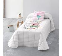 BELUM | Colcha Bouti Find Joy, Colcha Tejido algodón orgánico y Peinado para Cama de 90, Colcha Suave, Colcha para Todas Las Estaciones