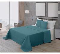 BELUM |Colcha Bouti microsatén 100 gr Modelo Petróleo para Cama de 150/160 (250x270cm.) Colcha Bouti extrasuave para Primavera, Verano, otoño e Invierno