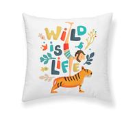 BELUM | Funda cojín 100% algodón Medida: 50x50 cm Modelo: Life Color: Multicolor