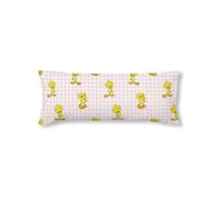 BELUM | Funda de Almohada Looney Tunes Medidas: 50x80 cm Tejido: 100% algodón Peinado 175 Hilos. Modelo: Tweety Vichy Pink