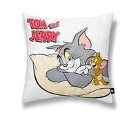 BELUM | Funda de cojín 100% algodón Tom&Jerry B 45x45cm, Funda de cojín Suave, Funda de cojín de Varios tamaños, Funda de cojín Multicolor