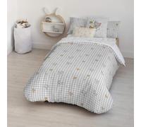 BELUM | Funda nórdica con Botones 100% algodón Modelo Tom Jerry Vichy Cama de 90 (155x220 cm); Funda nórdica Ligera y Confortable; Funda nórdica licencias Oficiales…