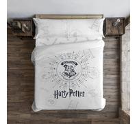 BELUM | Funda nórdica Harry Potter, Funda nórdica con Botones 100% algodón Modelo Dormiens Draco Blanco para Cama de 180 (260x240 cm)