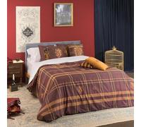 BELUM | Funda nórdica Harry Potter, Funda nórdica con Botones 100% algodón Modelo Gryffindor Cuadro para Cama de 90 (155x220 cm.)