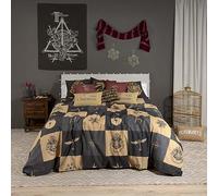 BELUM | Funda nórdica Harry Potter, Funda nórdica con Botones 100% algodón Modelo Hogwarts Cuadros Navidad para Cama de 150/160 (240x220 cm)