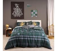BELUM | Funda nórdica Harry Potter, Funda nórdica con Botones 100% algodón Modelo Slytherin Cuadro para Cama de 105 (180x220 cm)