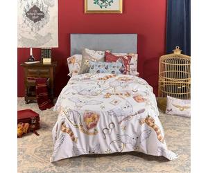BELUM | Funda Nórdica Harry Potter Modelo Hedwig Botones | 100% Algodón | Cama 105 (180X240 cm)