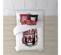BELUM | Funda nórdica La casa de Papel | Funda nórdica Modelo Bella Ciao | Funda Nórdica con Botones | Funda nórdica 100% algodón | Funda Nórdica (Cama de 90 (155x220 cm.))