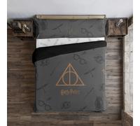 BELUM | Funda Nórdica Microsatén Harry Potter para Cama de 135/140 - Medidas Producto: (220x220 cm) - Modelo: Deathly Hallows