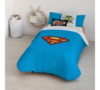 BELUM | Funda Nórdica Modelo Superman Con Botones | 100% Algodón | Cama de 105 (180X240 cm)