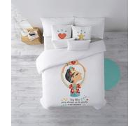 BELUM | Funda nórdica para Cama de 105 (170x240cm.).100% algodón orgánico 175 Hilos. Certificado Oeko-Tex | Modelo: Frida