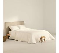 BELUM | Funda Nórdica Satén 300 hilos para Cama de 90 Medida Producto: 155x220 cm. Color: NATURAL | Funda Nórdica Satén cuenta con: Cierre con botones ocultos transparentes.