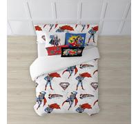 BELUM | Funda nórdica Superman | Funda nórdica Modelo Man of Steel | Funda Nórdica con Botones | Funda nórdica 100% algodón | Funda Nórdica (Cama de 180 (260x240 cm))