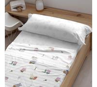 BELUM | Juego de Sábanas 100% algodón Peppa Pig Peppa Historians 90 (160x270 cm) | Juego de sábanas Ligeras, Suaves y Confortables | Juego de sábanas Peppa Pig Licencia Oficial