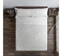 BELUM | Juego de sábanas Harry Potter, Juego de sábanas con Almohada y Bajera Estampadas 100% algodón Modelo HPotter Stars Gold para Cama de 150/160