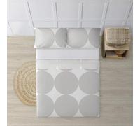 BELUM | Juego de Sábanas para Cama de 105 Compuesto por: Funda Almohada - Encimera 175x270 cm - Bajera 105x200 cm + 25 cm Fuelle | Tejido: 100% algodón orgánico 175 Hilos. - Modelo: Portmore Grey