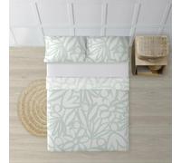 BELUM | Juego de Sábanas para Cama de 135. Compuesto por: Funda Almohada - Encimera 210x270cm - Bajera 140x200cm + 25 cm | Tejido: 100% algodón orgánico 175 Hilos. - Modelo: Lucea Mint