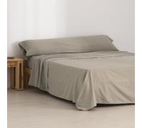 BELUM | Juego Sabanas Franela Greige 135 100% algodón, Juego sabanas Compuesto por: Encimera: 210x270cm Bajera: 140x200cm + 30 cm Fuelle. Almohada 45x155