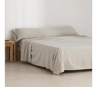 BELUM | Juego Sabanas Franela Simply Taupe 105 100% algodón, Juego sabanas Compuesto por: Encimera: 175x270 Bajera: 105x200 cm + 30 cm Fuelle. Almohada 45x125