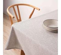 BELUM | Mantel Antimanchas Jacquard Tamaño 300x155 cm - Mantel Antimanchas Tacto Extrasuave Color Gris Alma - Mantel Tejido 70% algodón - 30% Poliester Modelo 31990C