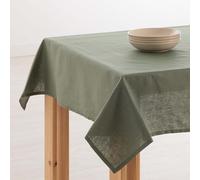 Belum | Mantel Antimanchas Lino 100% Army Green 140x150 cm | Mantel Mesa Rectangular Resinado | Mantel Hidrófugo de Calidad en Varias Medidas | Manteles de Lino para Interior y Exterior