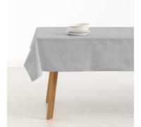BELUM | Mantel Antimanchas Tamaño 100x140 cm - Mantel Tacto Extrasuave Color Gris Medio - Mantel 100% Made in Spain Tejido 100% algodón orgánico - Mantel Modelo Liso