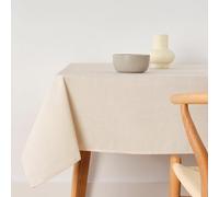 BELUM | Mantel Antimanchas Tamaño 140x140 cm - Mantel Tacto Extrasuave Color Beig Claro - Mantel 100% Made in Spain Tejido 100% algodón orgánico - Mantel Modelo Liso