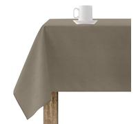 BELUM | Mantel Antimanchas Tamaño 200x140 cm - Mantel Tacto Extrasuave Color Marrón - Mantel 100% Made in Spain Tejido 65% algodón orgánico - 35% poliéster - Mantel Modelo Rodas 91
