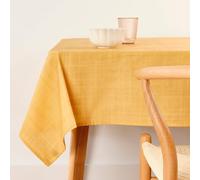 BELUM | Mantel Antimanchas Tamaño 250x140 cm - Mantel Tacto Extrasuave Color Mostaza - Mantel 100% Made in Spain Tejido 100% algodón orgánico - Mantel Modelo Liso