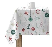 BELUM | Mantel Navidad 100x140 cm 100% algodón resinado Antimanchas (Tacto no plastificado) Modelo Merry Christmas 73