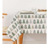 BELUM | Mantel Navidad 100x140 cm 100% algodón resinado Antimanchas (Tacto no plastificado) Modelo Merry Christmas 81