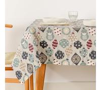 BELUM | Mantel Navidad 200x140 cm 100% algodón resinado Antimanchas (Tacto no plastificado) Modelo Merry Christmas 60