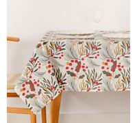 BELUM | Mantel Navidad 200x140 cm 100% algodón resinado Antimanchas (Tacto no plastificado) Modelo Merry Christmas 58
