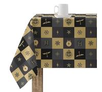 BELUM | Mantel Navidad 250x140 cm 100% algodón resinado Antimanchas (Tacto no plastificado) Modelo Hogwarts Cuadros Navidad