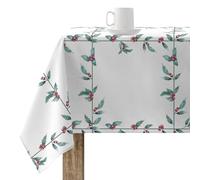 BELUM | Mantel Navidad 250x140 cm 100% algodón resinado Antimanchas (Tacto no plastificado) Modelo White Christmas 1