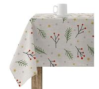 BELUM | Mantel Navidad Antimanchas Rectangular Resinado | Tacto Plastificado | Mesa Hogar (300X140 cm)