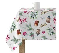 BELUM | Mantel Navidad | Mantel Antimanchas Mesa Rectangular Resinado | Mantel resinado (Tacto plastificado) | Mantel Mesa | Mantel Mesa hogar (140X140 cm)