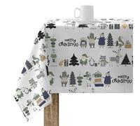 BELUM | Mantel Navidad | Mantel Antimanchas Mesa Rectangular Resinado | Mantel resinado (Tacto plastificado) | Mantel Mesa | Mantel Mesa hogar (300X140 cm)