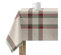BELUM | Mantel Navidad XL 180x250 cm 100% algodón resinado Antimanchas (Tacto no plastificado) Modelo Cuadros Navidad
