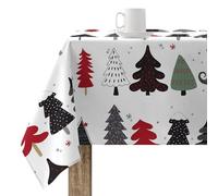 BELUM | Mantel Navidad XL 180x300 cm 100% algodón resinado Antimanchas (Tacto no plastificado) Modelo Merry Christmas 14