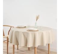 BELUM | Mantel Redondo Diámetro 100 Antimanchas 100% Algodón Resinado, No Hule, Tacto Algodón, Impermeable, Repelente Líquidos