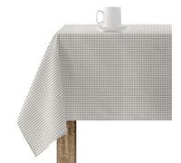 BELUM | Mantel resinado Antimanchas 50-10, Mantel Cuadros Vichy tamaño; 200x155 cm, Mantel Antimanchas NO Hule, Mantel Vichy Gris, Mantel Tejido 100% algodón orgánico