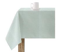 BELUM | Mantel resinado Antimanchas 50-12, Mantel Cuadros Vichy tamaño; 300x155 cm, Mantel Antimanchas NO Hule, Mantel Vichy Mint, Mantel Tejido 100% algodón orgánico