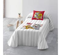 BELUM | Tom&Jerry Colcha Bouti Tom and Jerry Basic, Colcha Tejido algodón orgánico y Peinado para Cama de 135, Colcha Suave, Colcha para Todas Las Estaciones