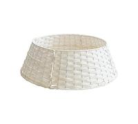 Belupai Mimbre Árbol de Navidad Faldas Collar Anillos, Ratán Artificial Árbol de Navidad Falda Soporte Granja Árbol de Navidad Collar para árboles de Navidad Artificiales Decoración(blanco)