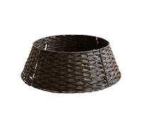 Belupai Mimbre Árbol de Navidad Faldas Collar Anillos, Ratán Artificial Árbol de Navidad Falda Soporte Granja Árbol de Navidad Collar para árboles de Navidad Artificiales Decoración(café)