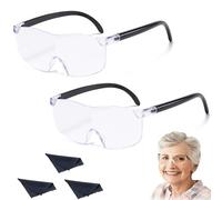 Belvanr 2 Piezas 300% Gafas Lupa,Anti luz Azul Gafas de Lupa con 3 Tela de Limpieza,para Lectura,Reparación,Costura,Trabajo de Cerca, Aficiones,Artesanía