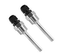 Belvanr 2 Piezas Manga de Inmersión para Termómetro de Acero Inoxidable con Rosca de 1/2", Tubos de Protección de Inmersión para Termopar, Tubo Protector para Sensores de Temperatura(8 * 50mm)