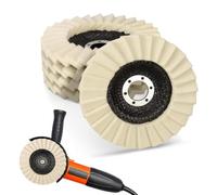 Belvanr 5 Piezas discos pulidores de 125 mm, Disco de Pulido de Fieltro de Lana, Disco de Pulido Brillo, para Pulir y Pulir Barniz, Madera, Plástico