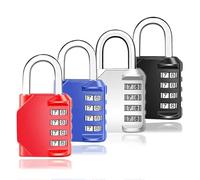 Belvanr Cerraduras de Combinación de 4 Dígitos 4 Piezas Candados de Combinación,Candado Seguridad 4 Dígitos,Candado de Casillero Cerradura de Gimnasio,Candado Combinacion para Casilleros